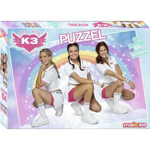 Studio 100 Legpuzzel K3 Meisjes 40 X 60 Cm Karton 104 Stukjes