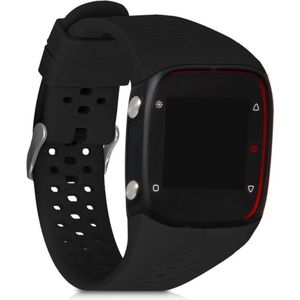 kwmobile bandje geschikt voor Polar M400 / M430 - Armband voor fitnesstracker in mat zwart - Horlogeband