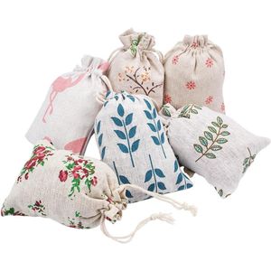 30 Pcs 10x14cm Small Jute Drawstring Fabric Bags - Ideal for Gifts, Jewelry, Candy, Weddings