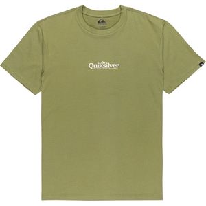 Quiksilver - Fineline - T-shirt - Groen - Katoenen Jersey Stof - Regular Fit