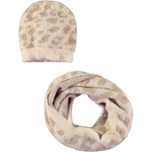 Like Flo Meisjes muts & sjaal gebreid panter - Nel - Kit