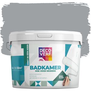 Decoverf badkamer verf warmgrijs, 4L