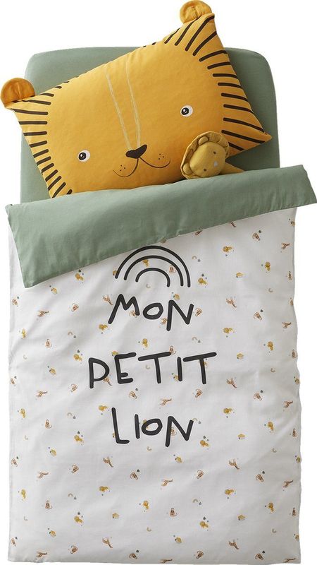 Vertbaudet - Mon Petit Lion - Dekbed - Multicolor - 100% Katoen, OEKO-TEX® STANDARD 100