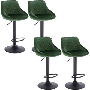 Velvet Barkrukken - Verstelbare Draaistoelen - Luxe Comfort - Ergonomisch Ontwerp - Stevig Metalen Frame - 84cm-106cm x 35cm x 38cm
