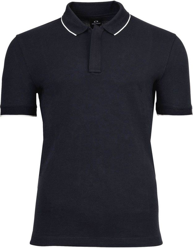 ARMANI EXCHANGE - Shirt - Donkerblauw - Polokraag - Halve Mouw