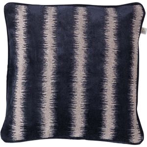 Dutch Decor AWESTA - Sierkussen donkerblauw 45x45 cm - Inclusief binnenkussen