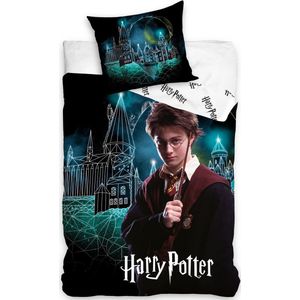 Harry Potter Dekbedovertrek Junior 140 X 200/65 Cm Katoen Zwart