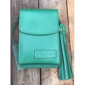 Bag2Bag Leren YukaXXL Green Schoudertasje Telefoontasje