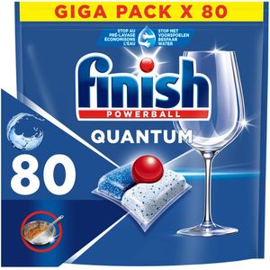 Finish - Vaatwasmiddel - Quantum All in One Regular - Alles-in-1 Kracht - 80 capsules - 1 stuk