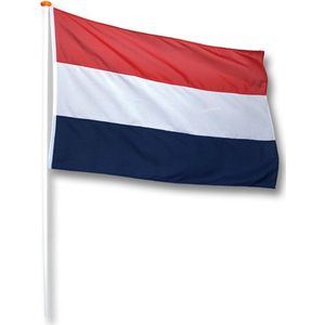 Nederlandse Vlag marineblauw 100 x 150cm | Geschikt voor buiten en aan huis | Vlaggen | Koningsdag | Geslaagd | Nederland |