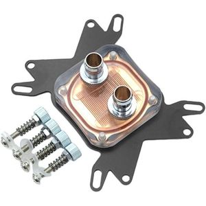 JHubers Goods - Universeel CPU-waterkoelblok, helder transparant ontwerp, efficiënte koeling sktop-pc, diverse CPU-sockets.