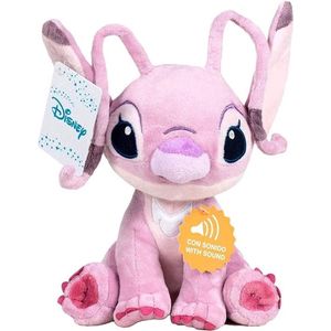 Disney - Pratende Angel knuffel - 30 cm - Pluche - Roze - Lilo & Stitch