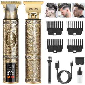 Professionele T-blade Tondeuse voor Heren - Draadloze Baardtrimmer en Haartrimmer met Verstelbare Lengtes