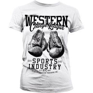 Hybris Damen Wester College League Girly T-Shirt SH-5-15754-H54-12 White-S