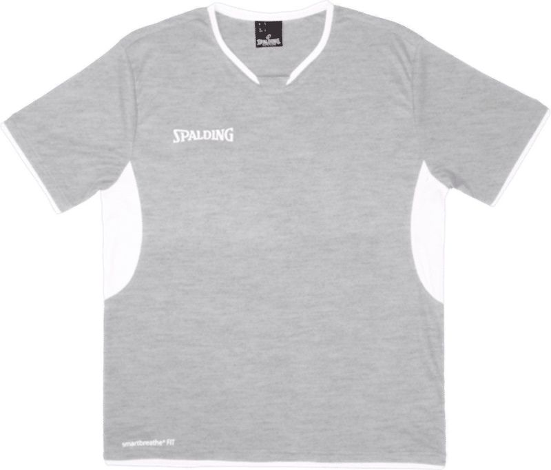 Spalding Shooting Shirt Heren - Grijs Gemeleerd / Wit | Maat: S