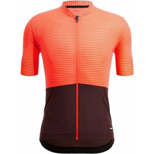 Santini Colore Riga Korte Mouwen Fietsshirt Oranje 2XL Man