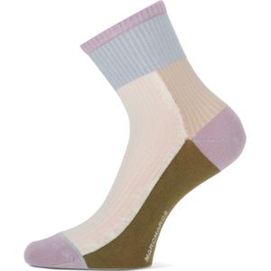MarcMarcs Lilou - Damessokken - Shortsocks - Off White Licht Blauw - Maat 35/38