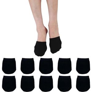 Fine Cotton - Onzichtbare Sokken - Zwart - 5 Paar - Dames Teensokjes