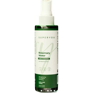 Superyou Pure Rozemarijn Water - Hydrosol Spray voor Gezicht, Haar & Hoofdhuid - Tegen Haaruitval, Mee-eters & Onzuiverheden 150 ml