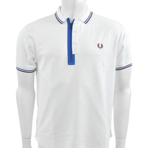 Fred Perry - Narifuri Placket Polo Shirt - Polo Narifuri - S - Wit