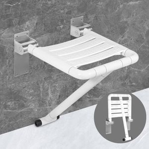 Douchekruk, inklapbaar, wandmontage, antislip douchestoel voor senioren en gehandicapten, tot 150 kg belastbaar