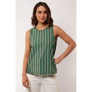 Lourdes Top Cappuccino/Bird'S Egg Green