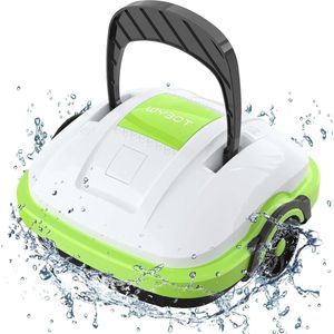 Draadloze zwembadrobot met dubbele motor, krachtige zuigkracht en automatisch terugkeer systeem voor zwembaden tot 50 m²