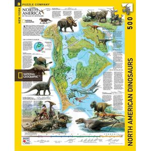 North American Dinosaurs - NYPC National Geographic Collectie Puzzel 500 Stukjes - 0819844012960