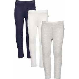 Blue Seven 3 pack BIO BASIC zomer Legging Blauw, Wit, Grijs - Maat 104