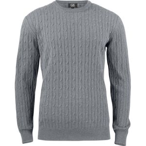 Cutter & Buck Blakely Knitted Sweater Heren 355402 - Grijs Melange - XL