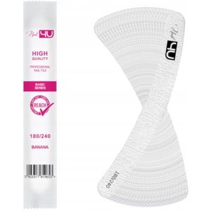 Nail4U Basic III Bananen Vijlen 180/240 - Set van 25 stuks