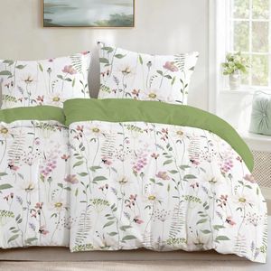 Ibenzoa® Sfeervolle beddengoedset met eenhoorn en marmerprint voor kinderen