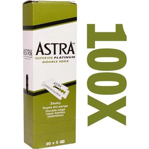 Astra Scheermesjes met Bloedstillende Doekjes - 100 Stuks