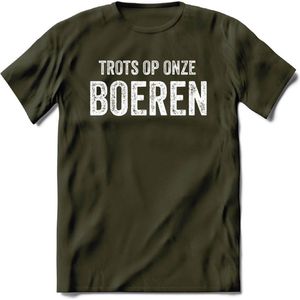 T-Shirt Knaller T-Shirt|Trots op de boeren / Boerenprotest / Steun de boer|Heren / Dames Kleding shirt|Kleur Groen|Maat XL