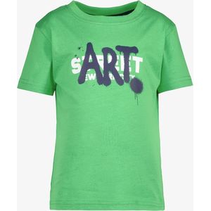 Unsigned jongens T-shirt met tekstopdruk - Groen - Maat 92