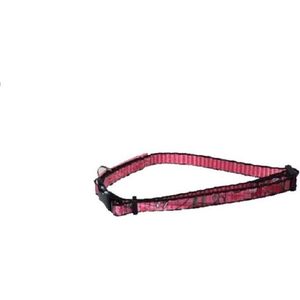 Hondenhalsbandje - Roze met tekening - XS - 1 cm x 22 > 34 cm