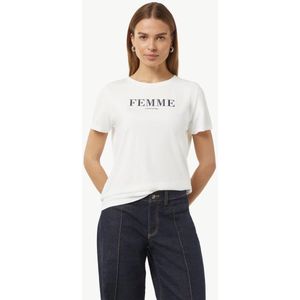 T-shirt met artwork, wit, 38