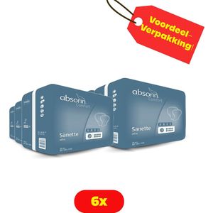 6X Absorin Sanette inlegverband ultra grijs 6X 20 stuks - Voordeelverpakking!