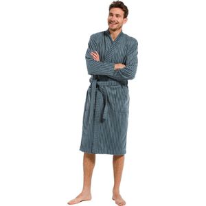 Reliëf heren badjas groen - Groen - Maat - XS