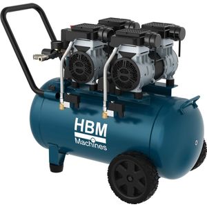HBM - Low Noise Compressor - 50 Liter - 2 x 1,5 PK - 500 l/min