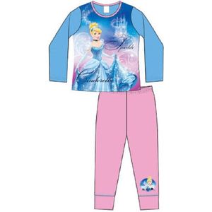 Cinderella pyjama - maat 140 - Assepoester pyama - blauw / roze