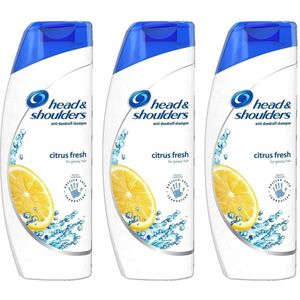 Head & Shoulders Shampoo - Citrus Fresh - Tot 100% Roosvrij - Voordeelverpakking - 3x500ml