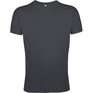 SOLS Heren Regent Slim Fit T-Shirt met korte mouwen (Donkergrijs)