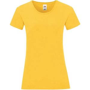 Fruit Of The Loom Meisjes Iconische T-Shirt (Zonnebloem Geel)