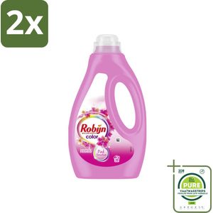 Robijn - Color Pink Sensation - Vloeibaar Wasmiddel - 20 Wasbeurten - Voordeelverpakking - 2 stuks - Wasmiddel - Kleurwas