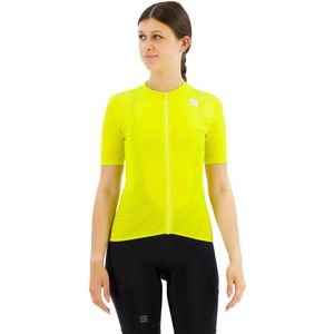 Sportful Fietsshirt Korte Mouwen Geel Dames - Flare W Jersey Cedar-S