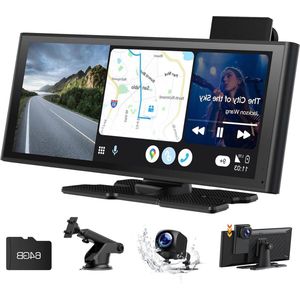Draadloos Carplay Screen - 926 inch - Autoradio met 4K Dash Cam en Achteruitrijcamera - Apple Carplay en Android Auto - GPS-navigatie - Loop Recording - AUX/FM Carplay scherm