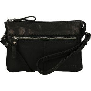 Spikes & Sparrow Kleine Crossbodytas / Schoudertas Dames - Leer - Bronco - Zwart