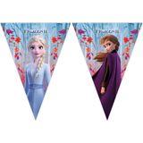 2x Disney Frozen 2 vlaggenlijnen 2 meter - Kinderfeestje/verjaardag feest thema vlaggenlijn