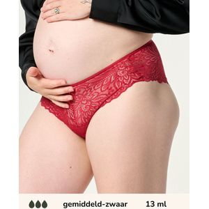 Moodies incontinentie ondergoed - Hipster lace - gemiddeld-zwaar kruisje - maat XL - Rood